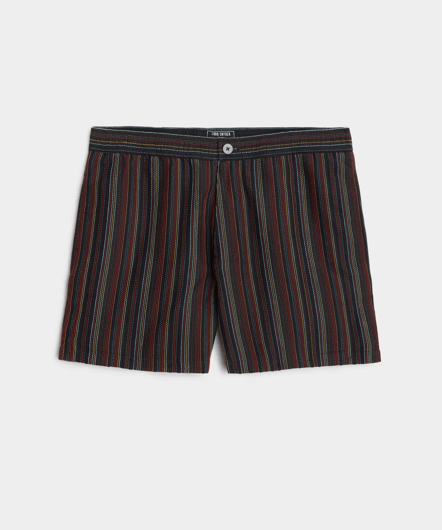 5" Beachcomber Short in Black Multi Stripe