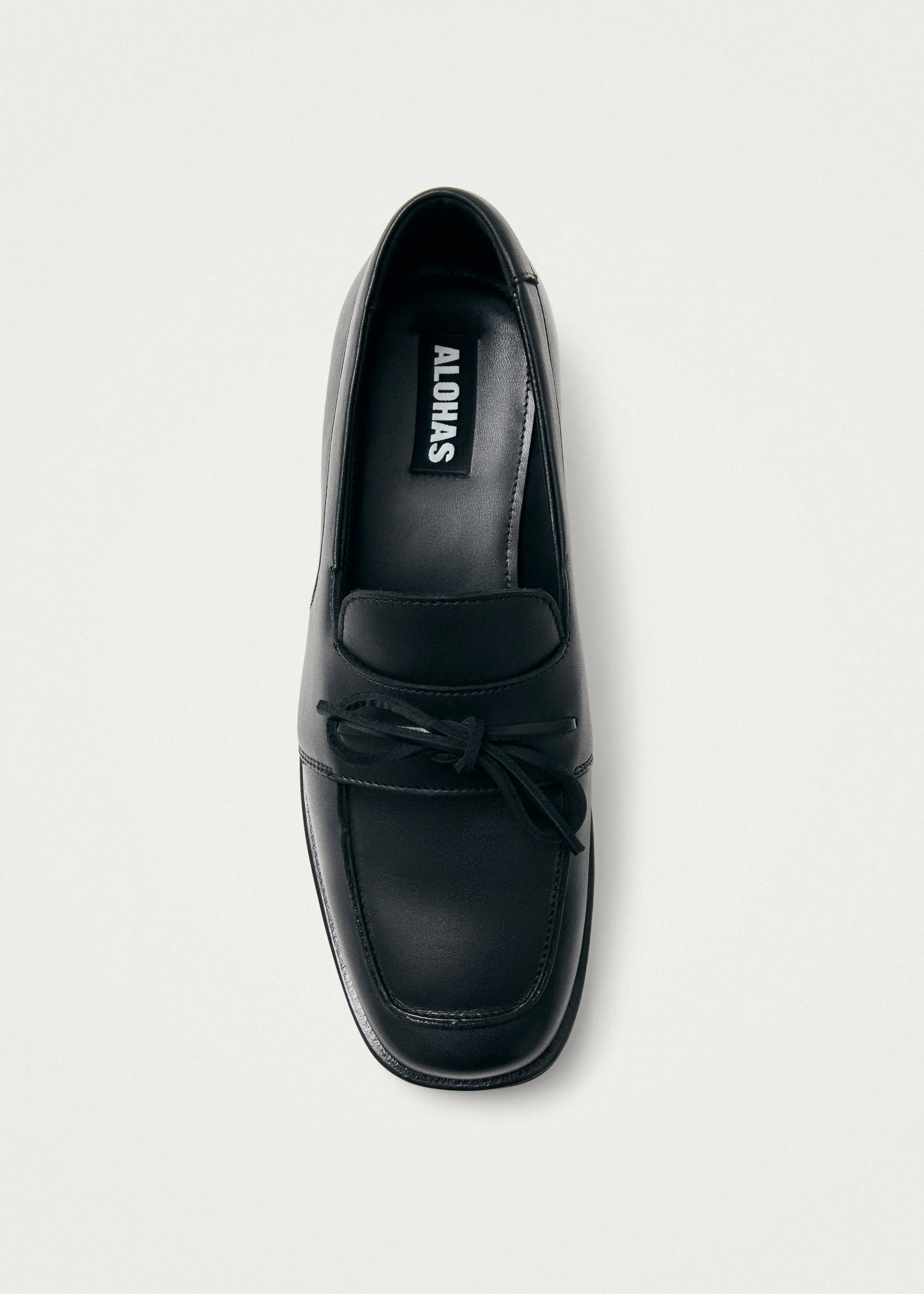 Amour Black Leather Loafers