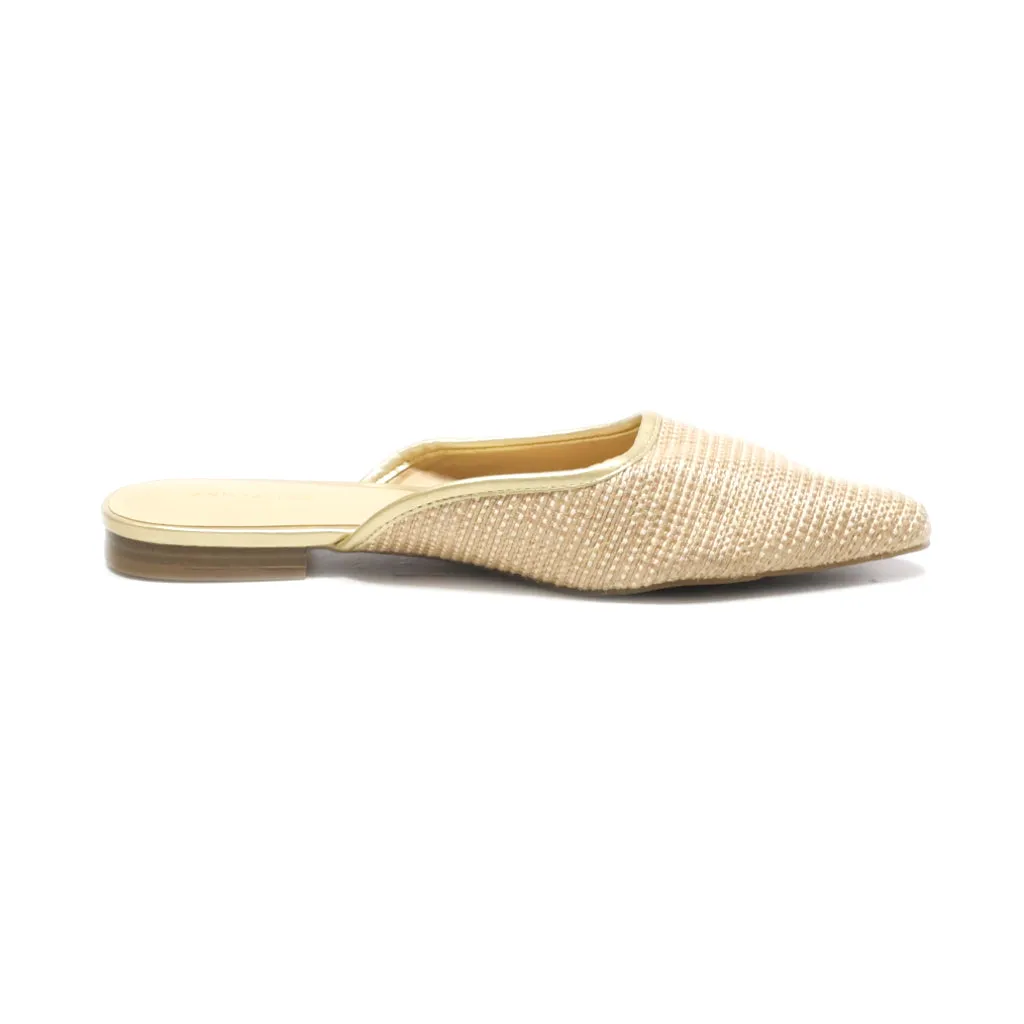 Ann Taylor Mules Fabric Beige Colour For Women