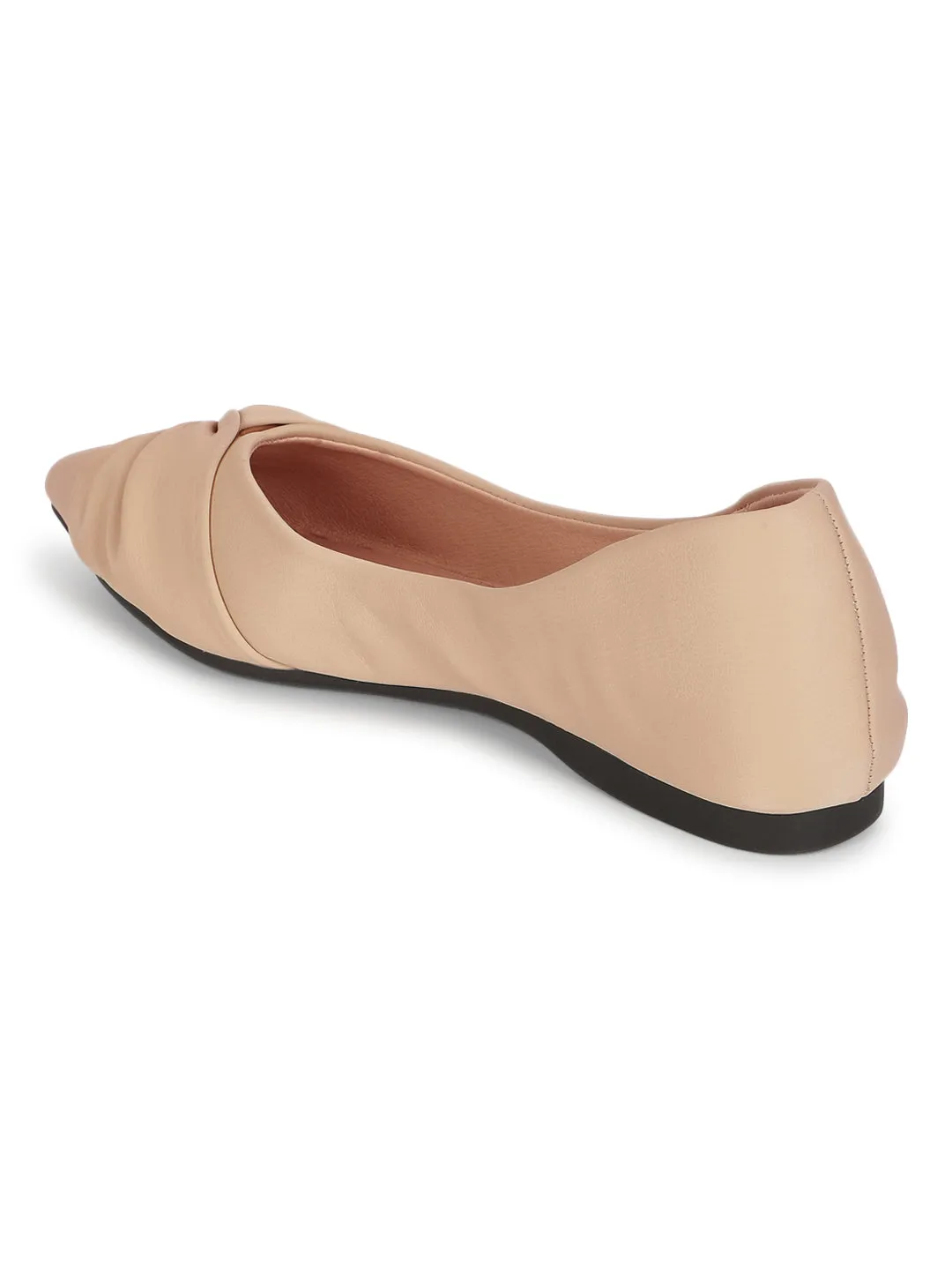 Beige PU Slip-On Stylish Ballerina (TC-RS3647-BEIG)