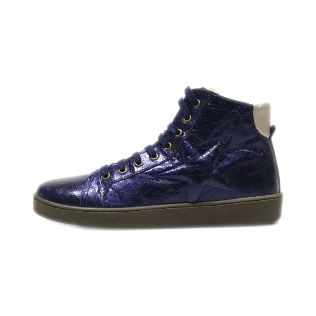 Bisgaard Ankle Boots Leather Blue Colour For Kids