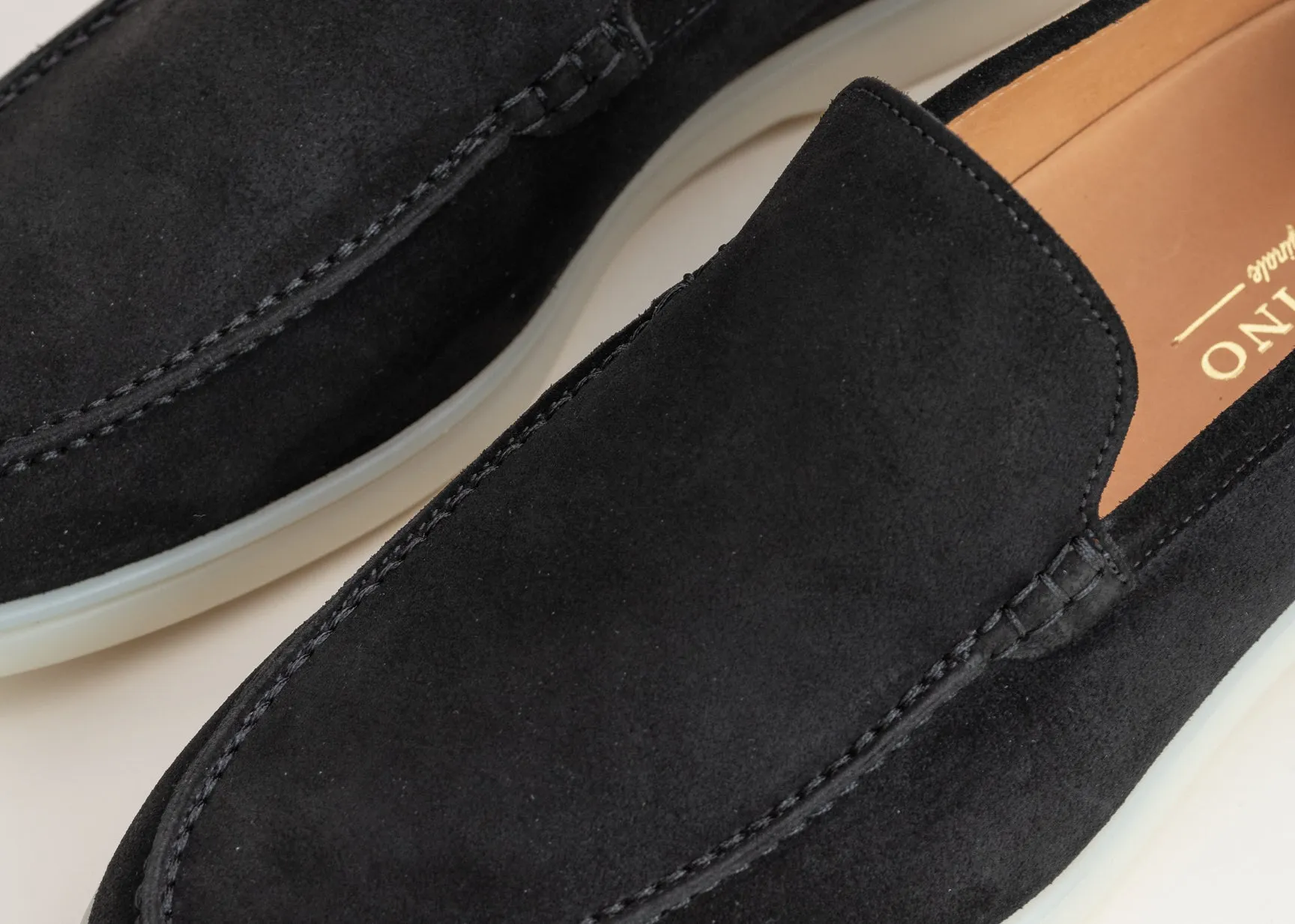 BLACK FINEST SUEDE MARINA LOAFERS