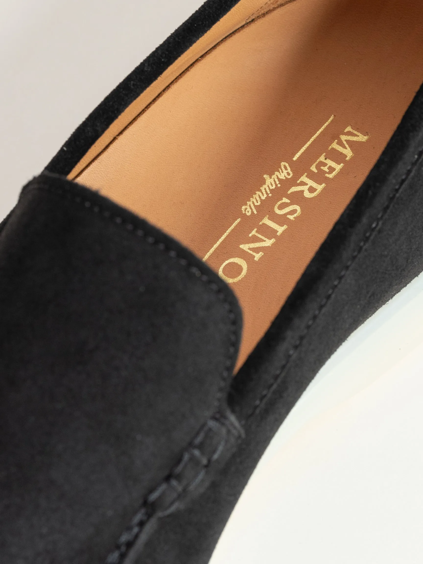 BLACK FINEST SUEDE MARINA LOAFERS