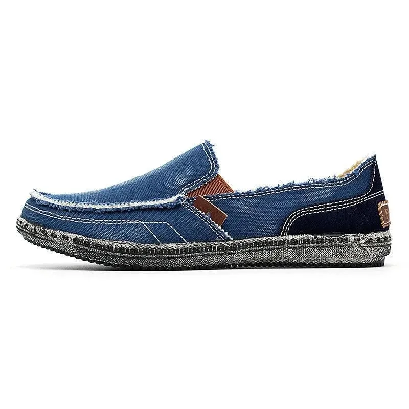 Breathable Canvas Flats Loafers Men's Casual Shoes JOS1127