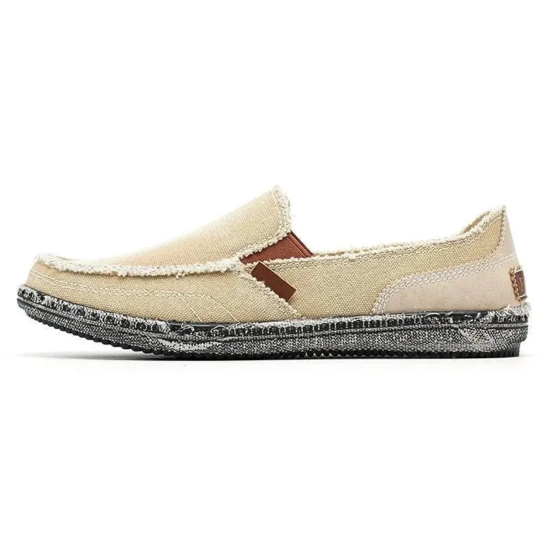 Breathable Canvas Flats Loafers Men's Casual Shoes JOS1127