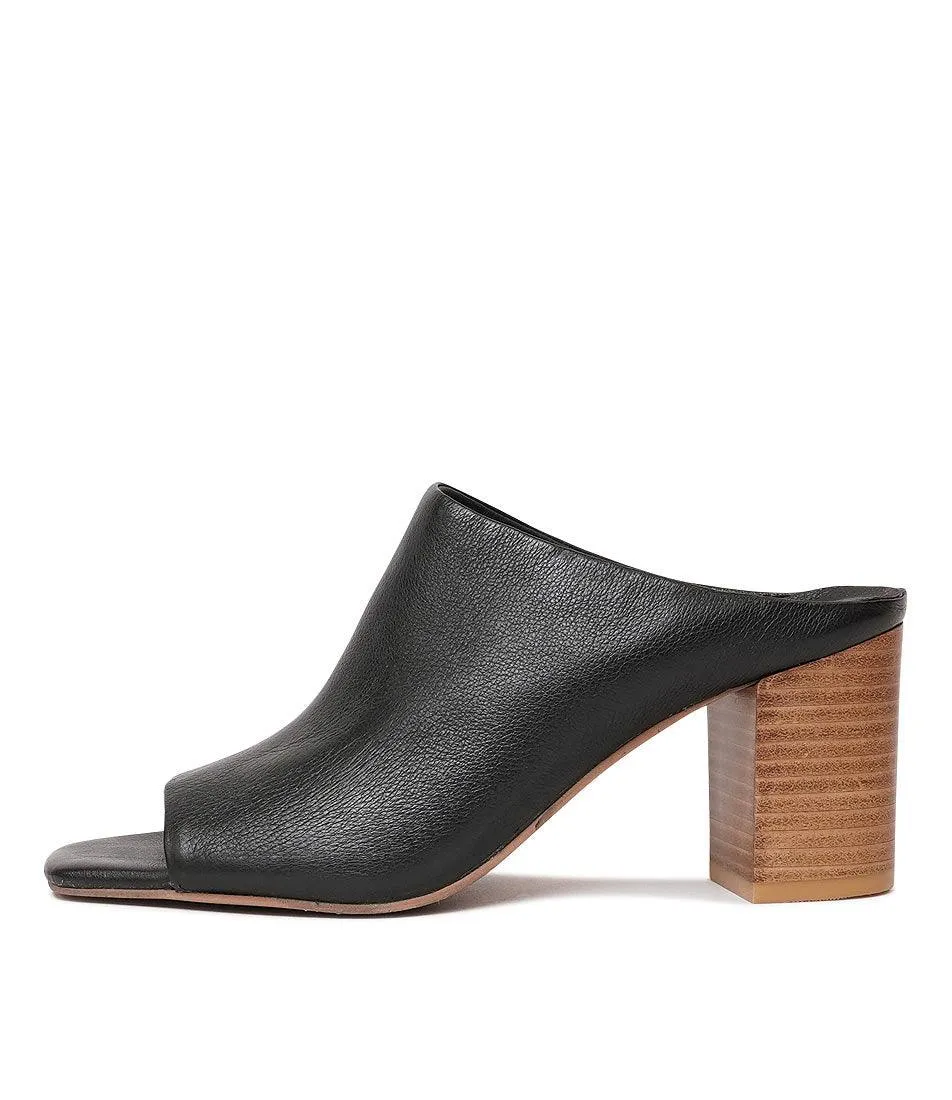 Ceddie Black / Natural Leather Heels