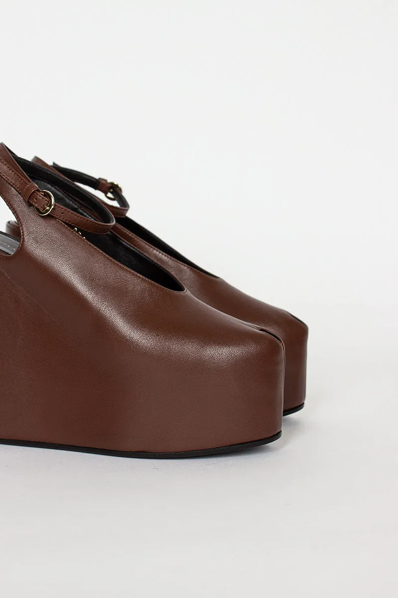 Chocolate Brown Heeled Sandal