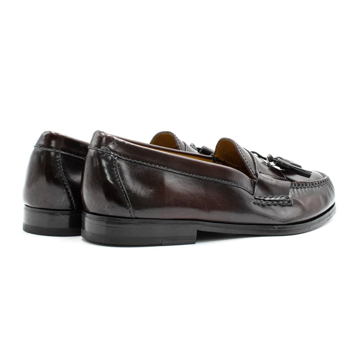 Cole Haan Cordovan Formal Slip Ons Leather Burgundy Colour For Men