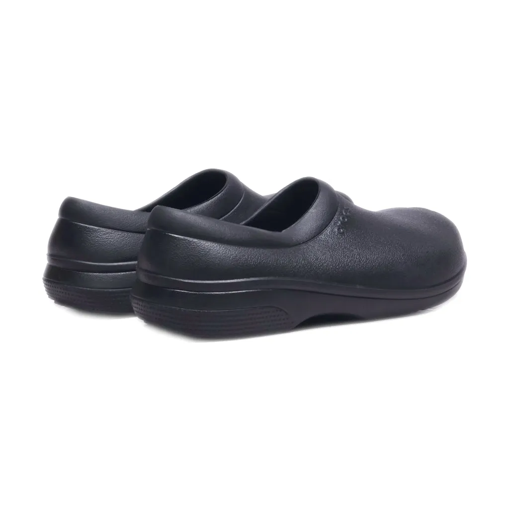 Crocs On The Clock Literide Slip Ons Rubber Black Colour For Women