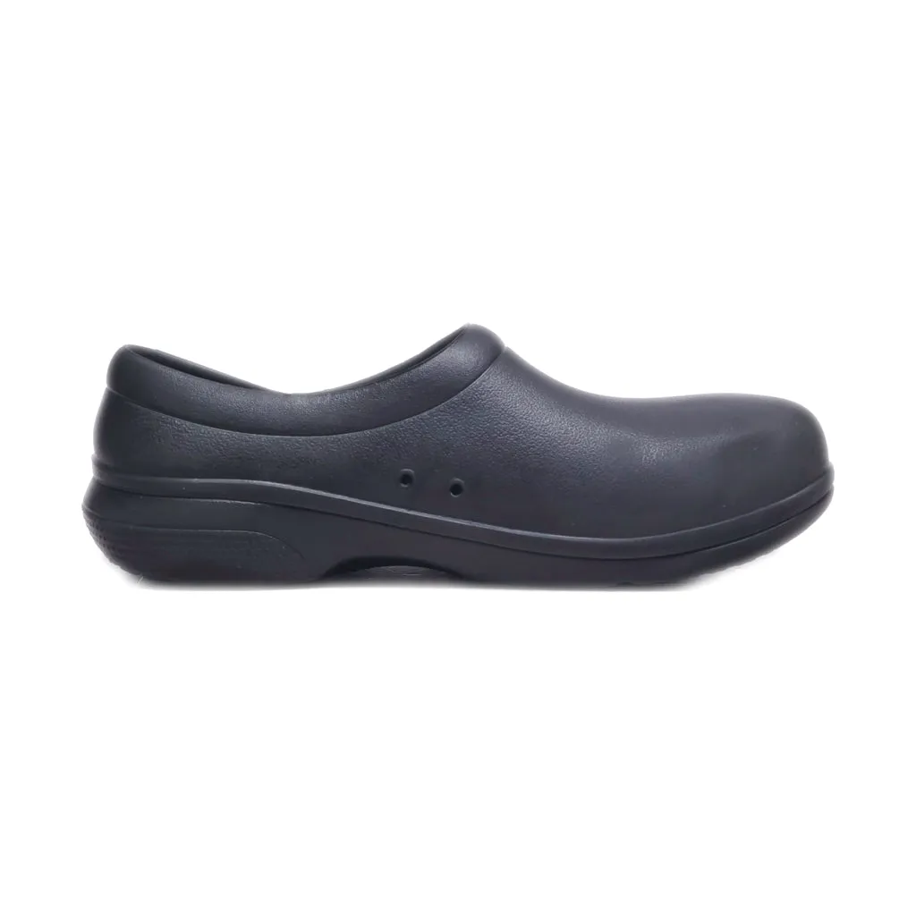 Crocs On The Clock Literide Slip Ons Rubber Black Colour For Women