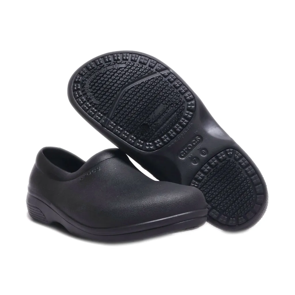 Crocs On The Clock Literide Slip Ons Rubber Black Colour For Women