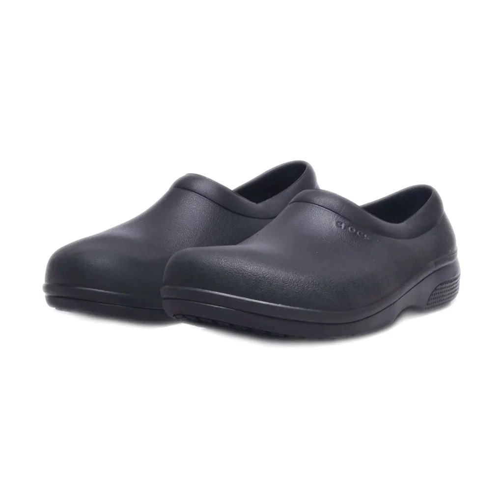 Crocs On The Clock Literide Slip Ons Rubber Black Colour For Women