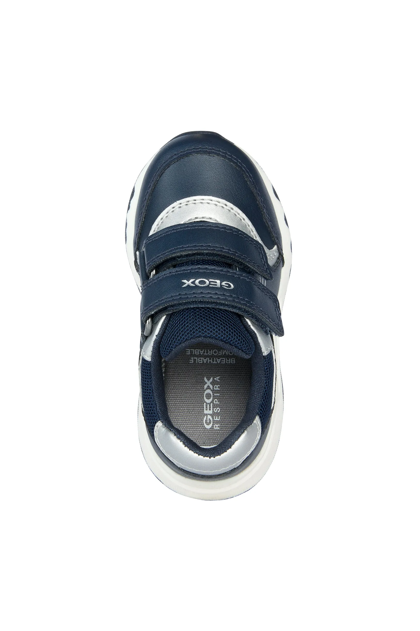 Geox Pyrip Boys Navy Silver Trainer