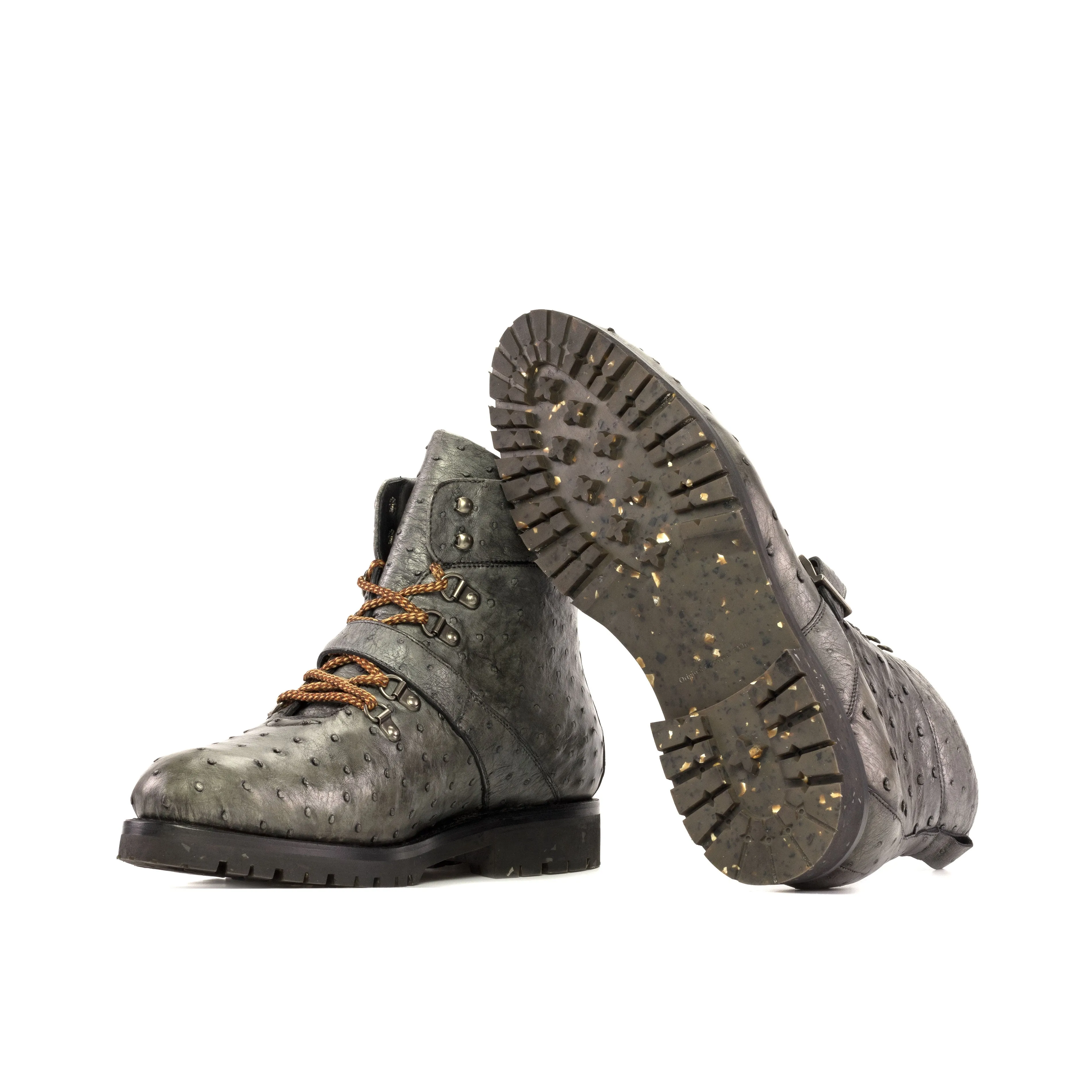 Grey Ostrich Hiking Boots