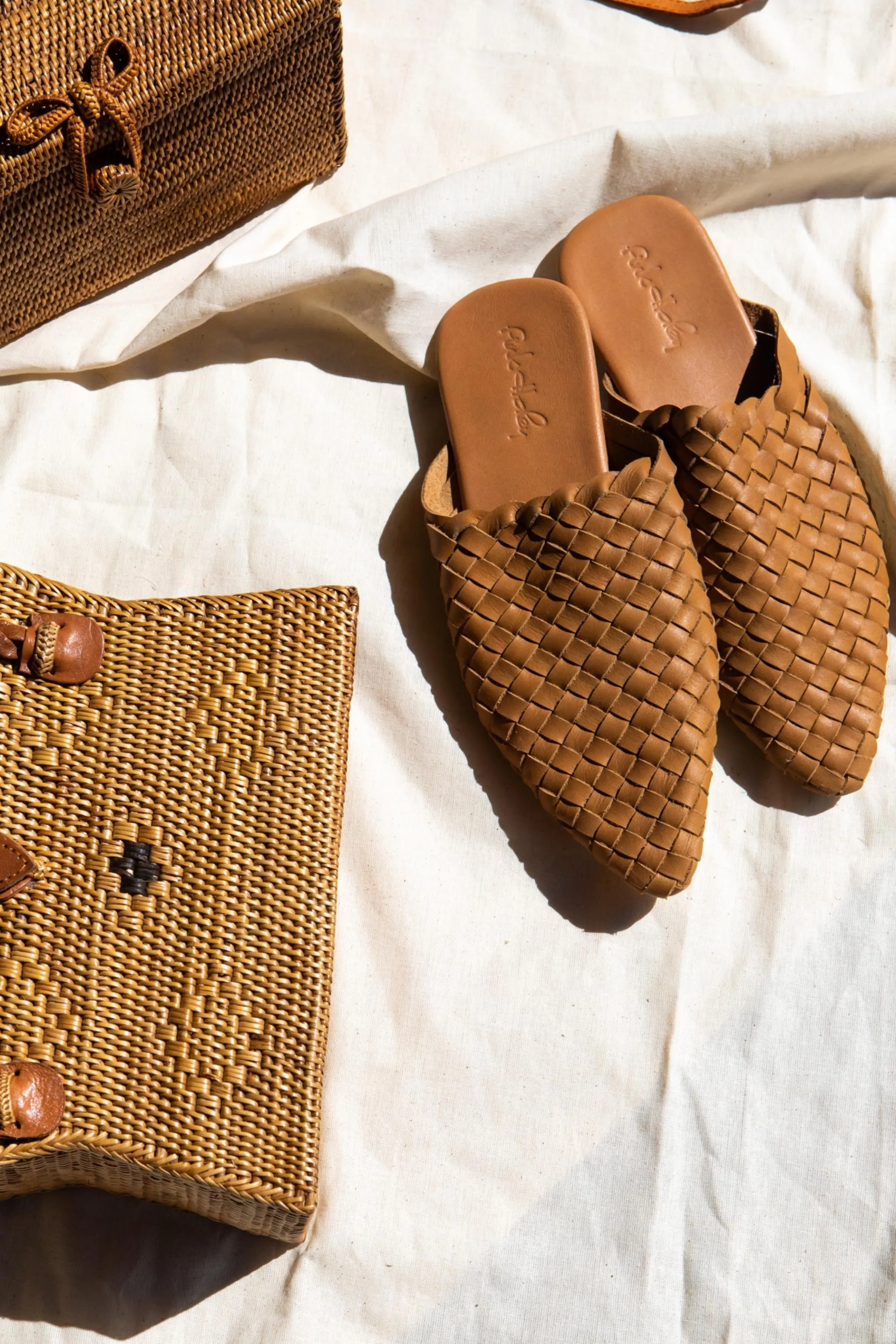 Haley Leather Woven Mule