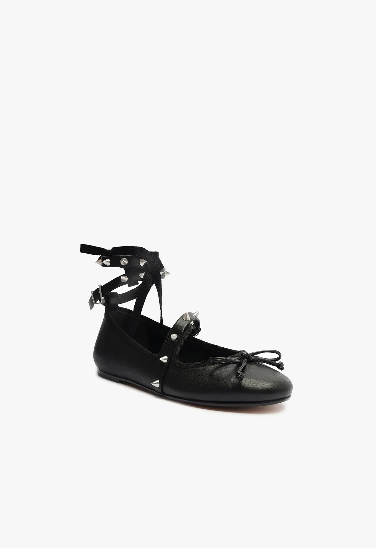 Larissa Lace Up Leather Flat