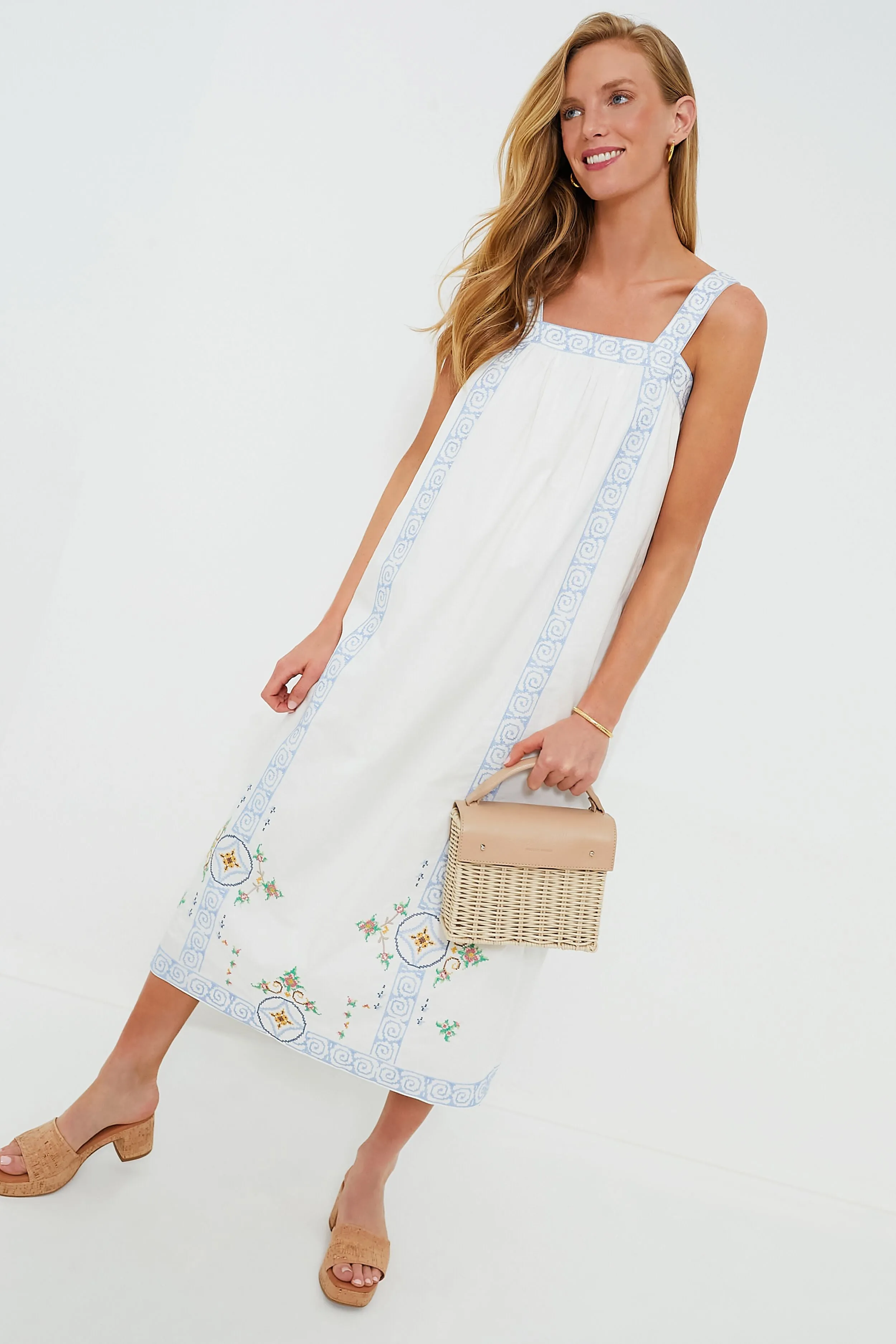 Mosaic Embroidery Sailor Dress