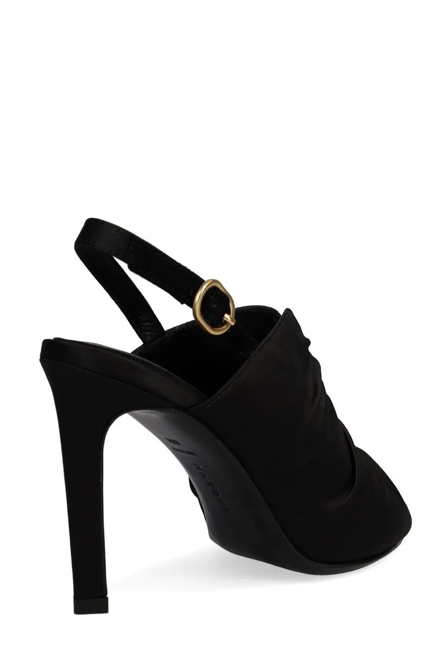 Reen Satin Open Toe Sling