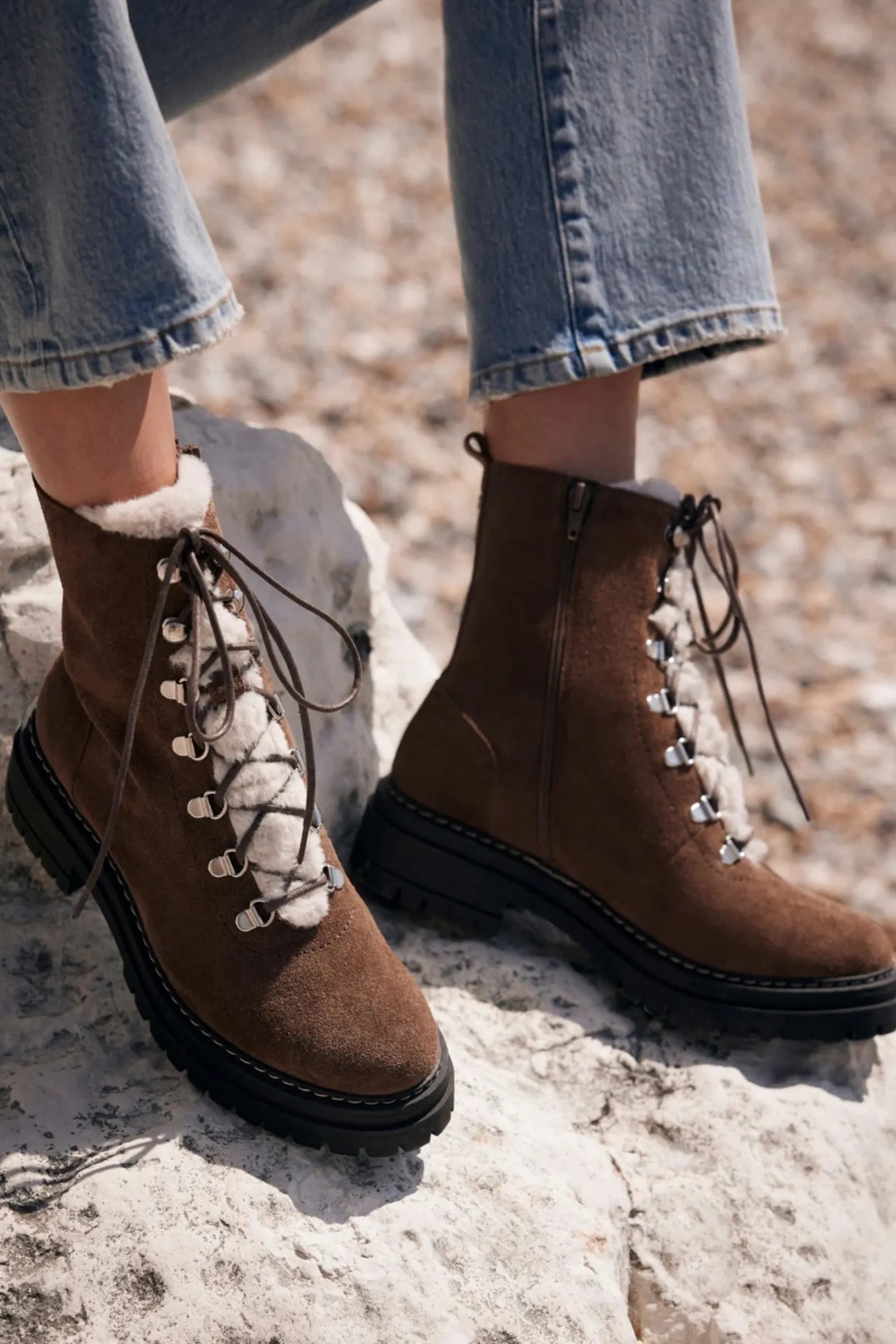 Tan Suede Hiking Boots