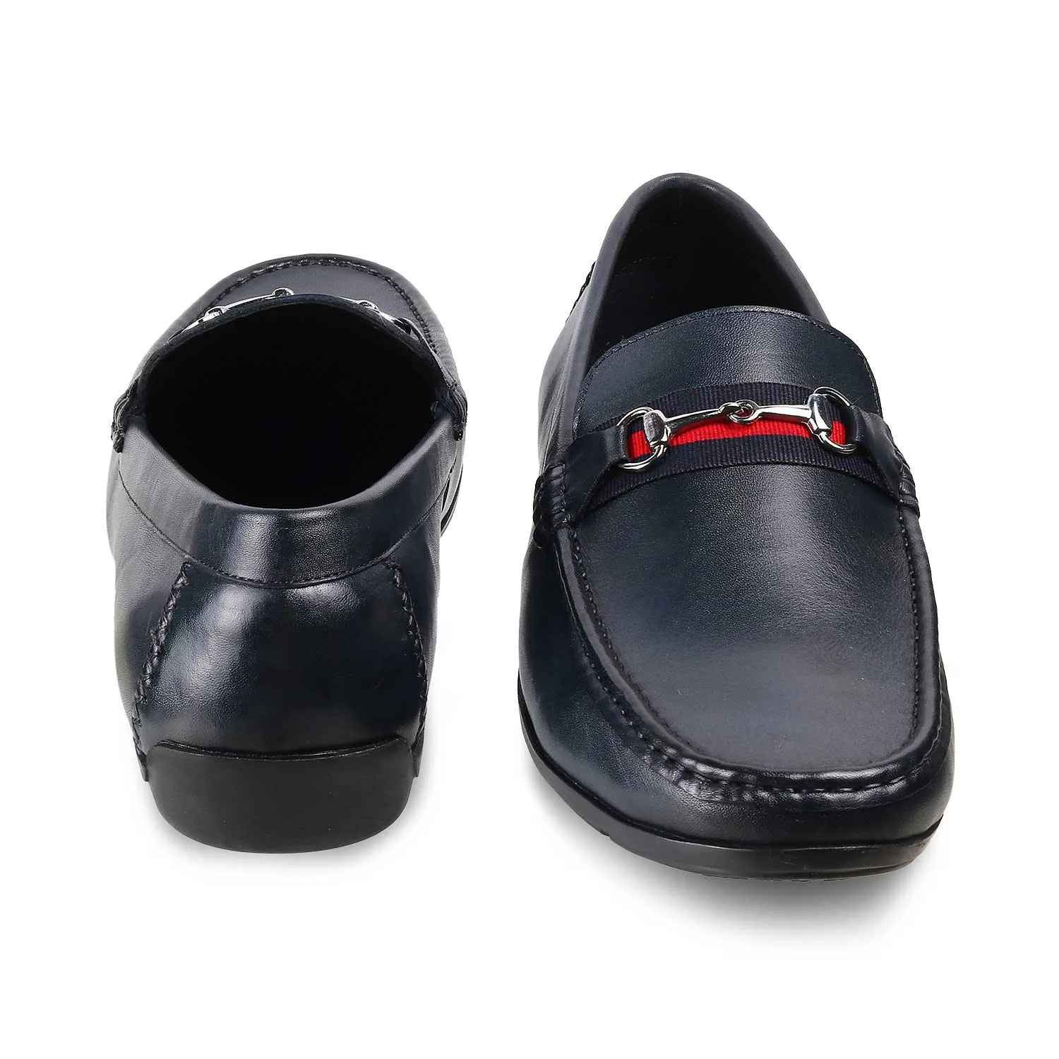 The Crada Blue Men's Leather Loafers