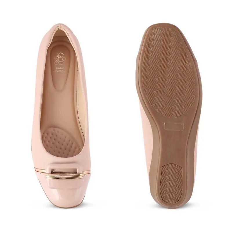 tresmode 239-MIAN Beige Women Flat Ballerina EU/37 UK/4