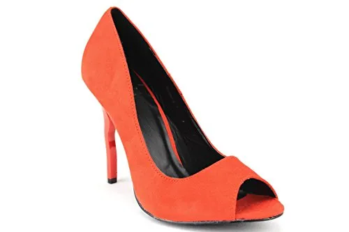 Women's Breaker Peep Toe Mirage Curved Stilletto Heels Pumps Shoes