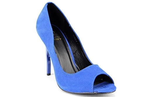 Women's Breaker Peep Toe Mirage Curved Stilletto Heels Pumps Shoes